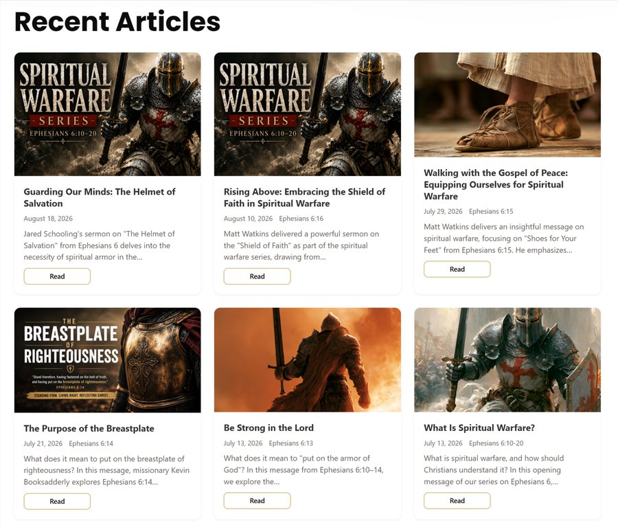 Articles created from generated sermons